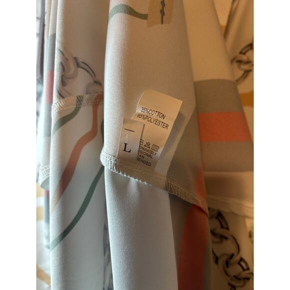 Chain Link Oversized Maxi Shirt Dress - Size L - NWT - Picture 7 of 7